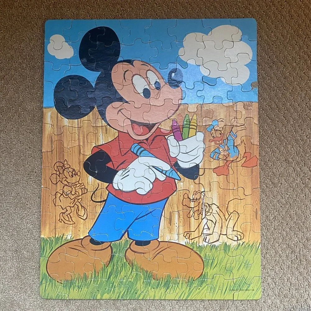 Vintage Whitman Puzzle Mickey  Mouse 100 Piece Walt Disney Retro Orig Box